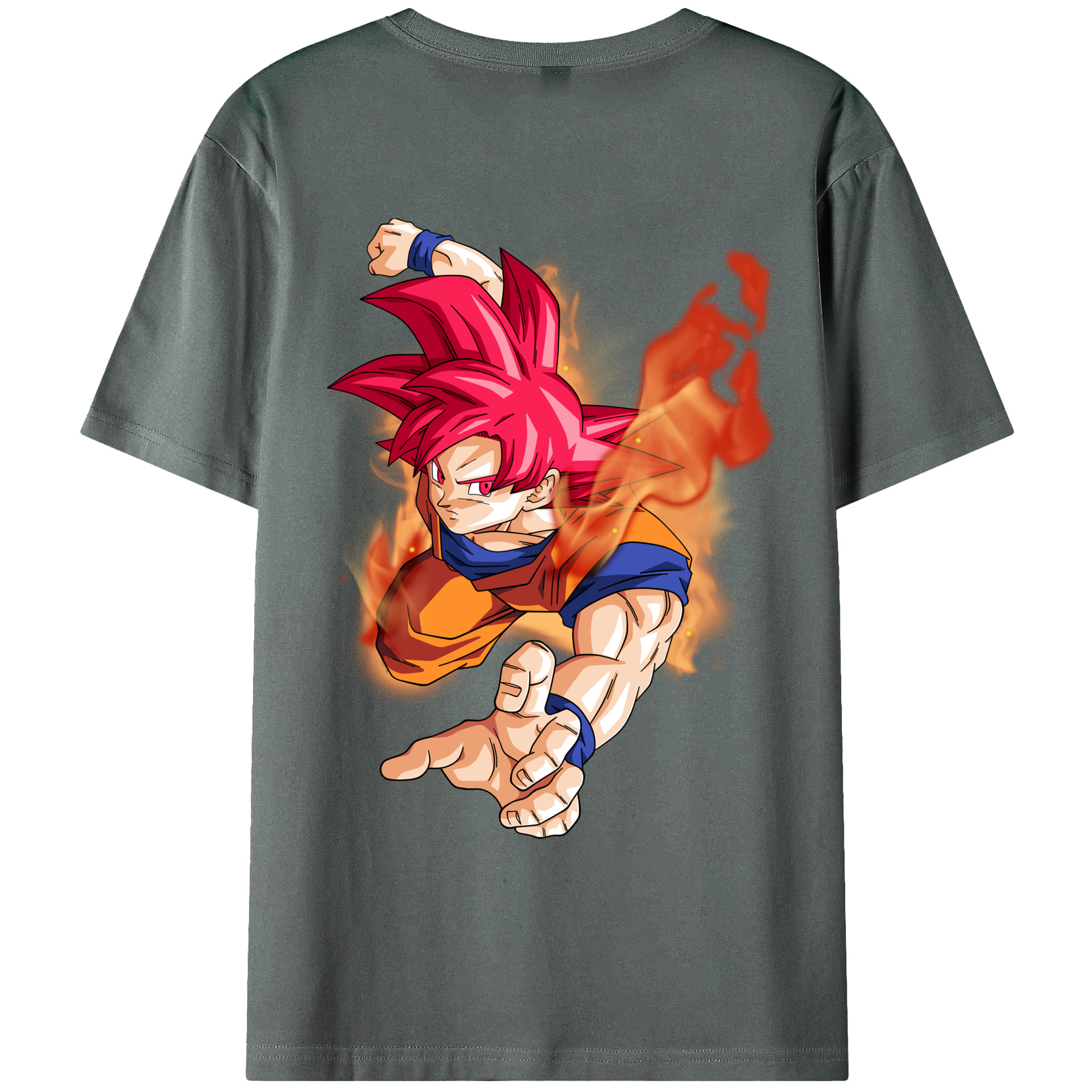 （画像用） ドラゴンボール 孫悟空（そん ごくう）Son Goku カカロット DRAGON BALL Kakarotto 綿100％ メンズ半袖Tシャツ（バックプリント） 通気性